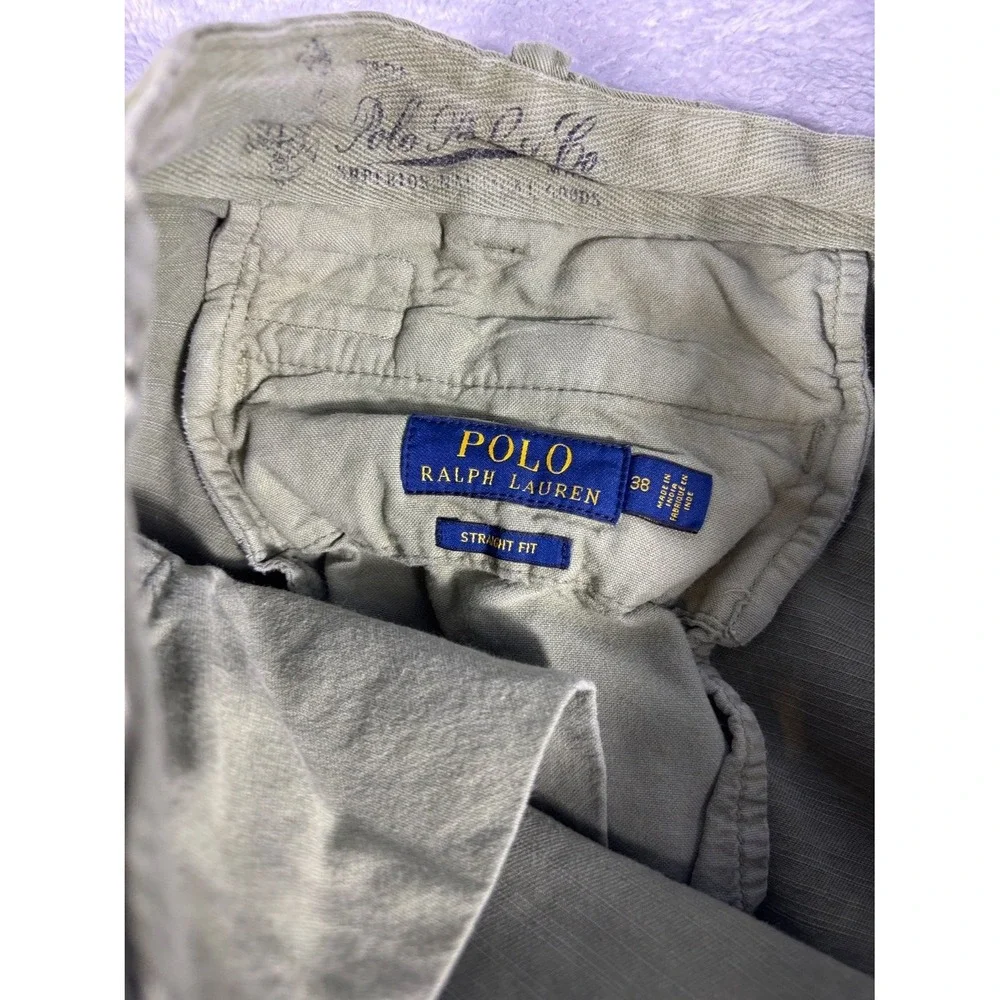 Polo Ralph Lauren Shorts Straight Fit Mens Size 38 Green Chino